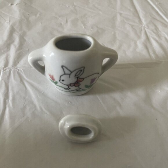 Bunny Mini Tea Set Replacement Pieces Rabbit Miniature Doll House Easter - Picture 12 of 16